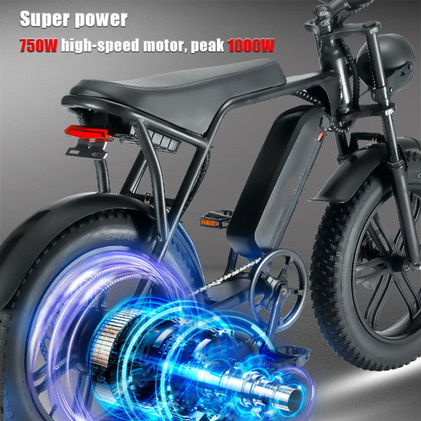 "510_Athletics" 20 Inch Fat Tire E-Bike 48V 750watts/ 1000watts Peak Power by 510_Athletics LLC